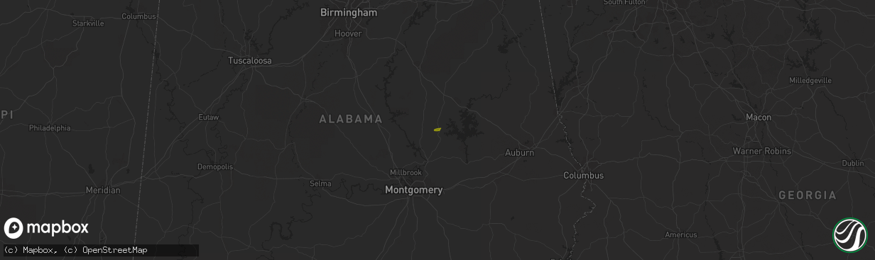 Hail map in Eclectic, AL on March 26, 2023