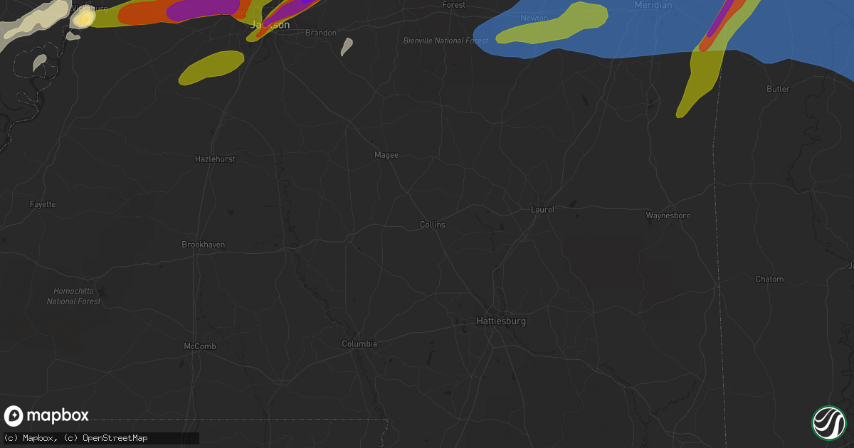 Hail map in Fort Benning, GA on March 26, 2023