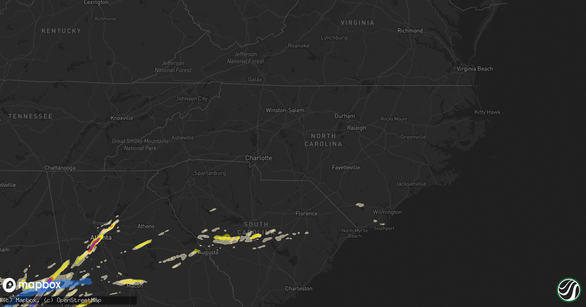 Hail map in North Carolina on March 26, 2023