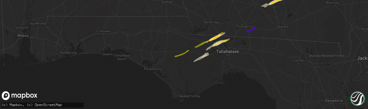 Hail map in Blountstown, FL on March 26, 2024