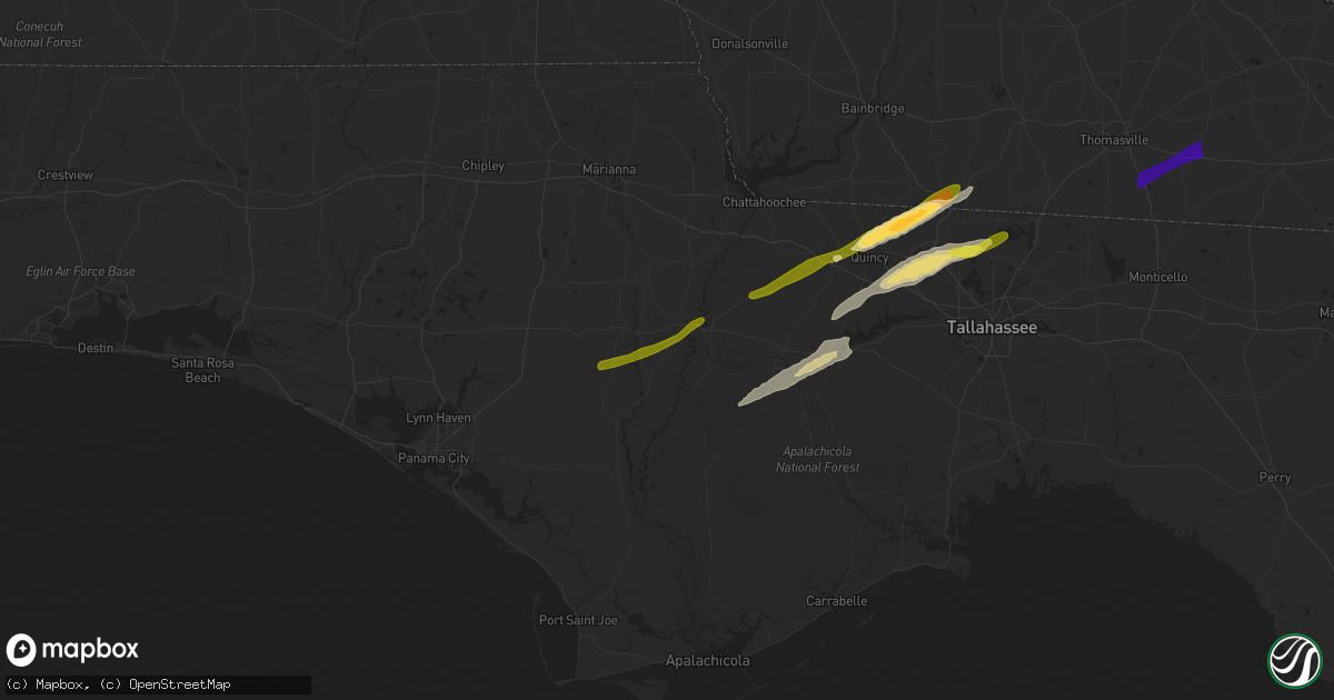 Hail map in Blountstown, FL on March 26, 2024