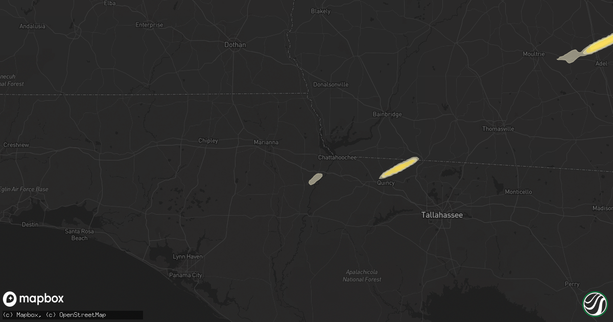 Hail map in Grand Ridge, FL on March 26, 2024