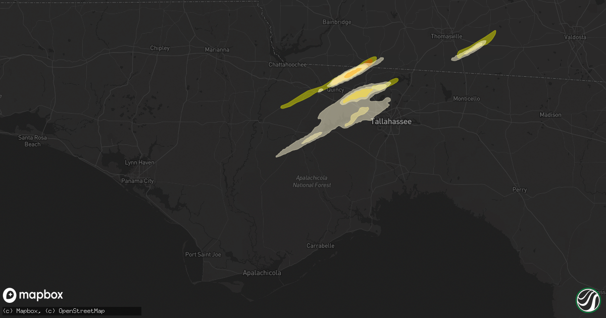 Hail map in Hosford, FL on March 26, 2024