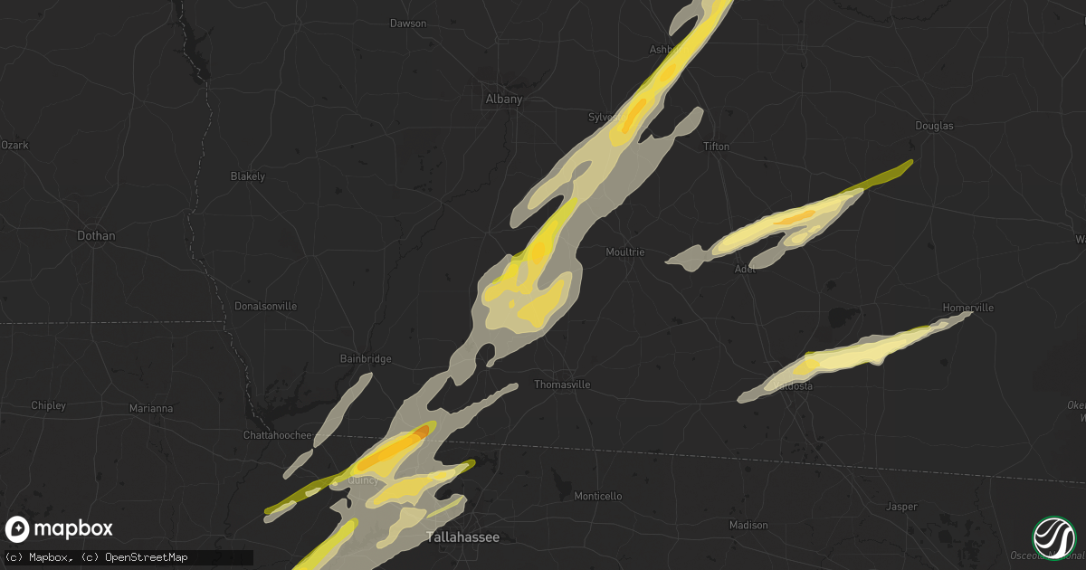 Hail map in Meigs, GA on March 26, 2024