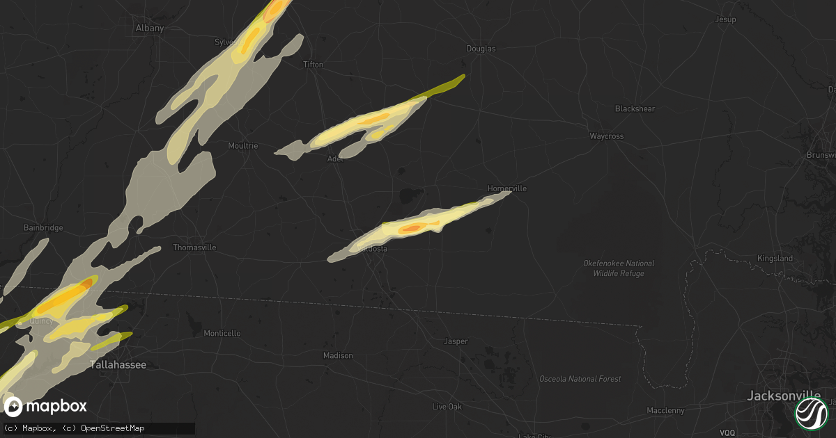 Hail map in Naylor, GA on March 26, 2024