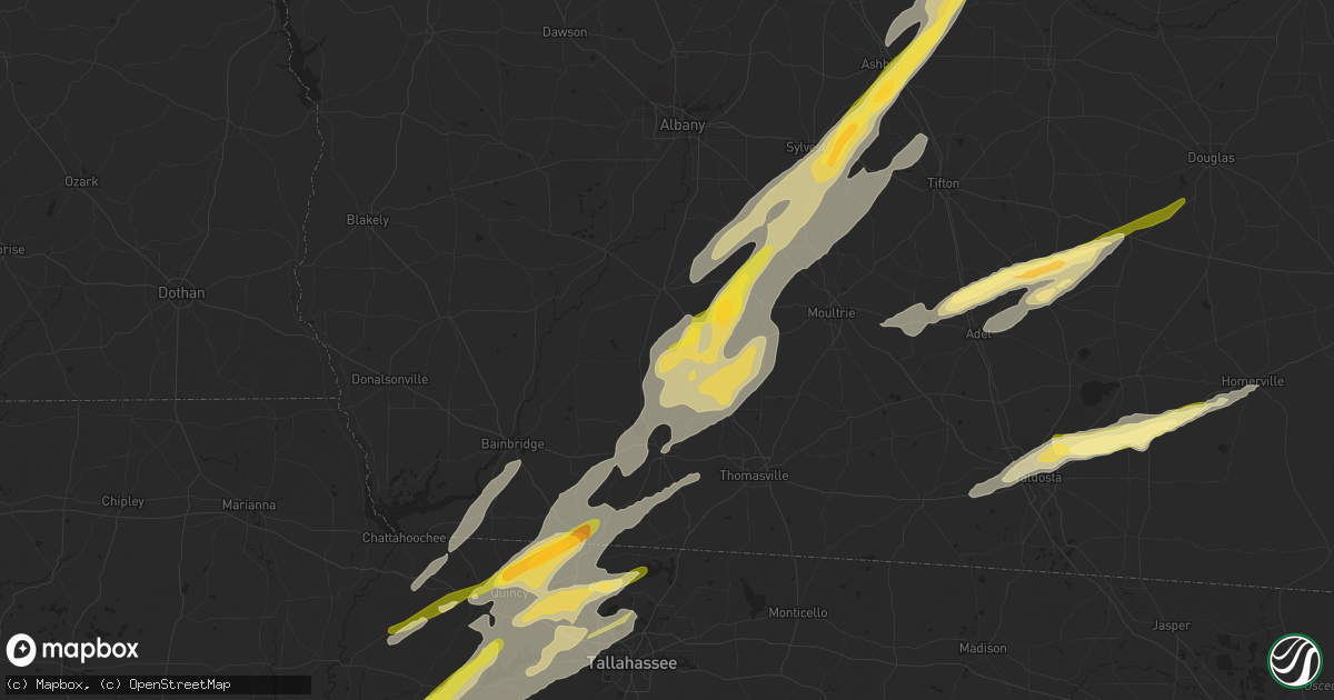 Hail map in Pelham, GA on March 26, 2024