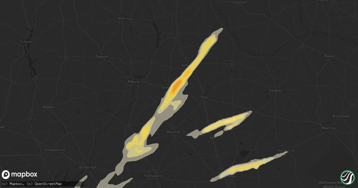 Hail map in Sumner, GA on March 26, 2024