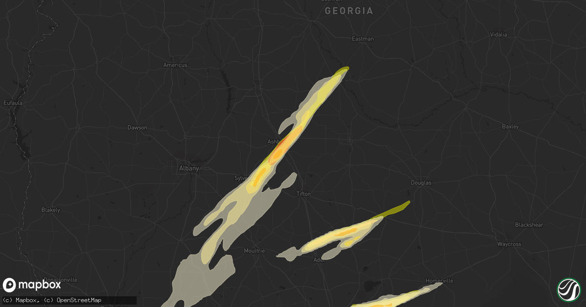 Hail map in Sycamore, GA on March 26, 2024