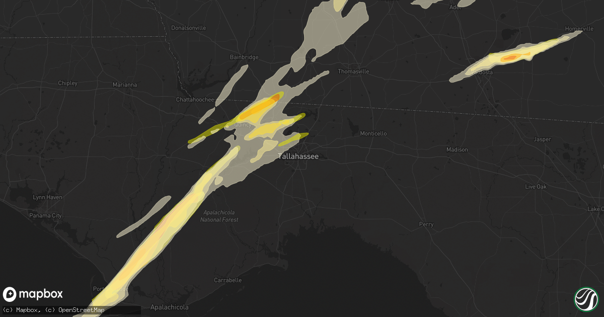 Hail map in Tallahassee, FL on March 26, 2024