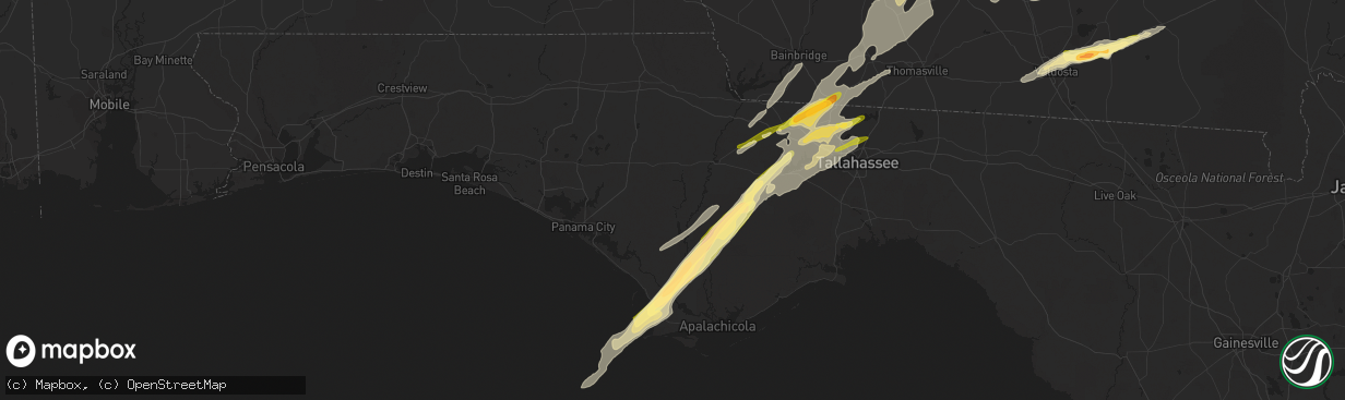 Hail map in Wewahitchka, FL on March 26, 2024