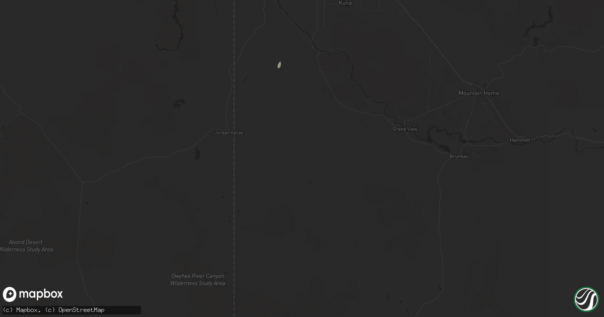 Hail map in Murphy, ID on March 26, 2025