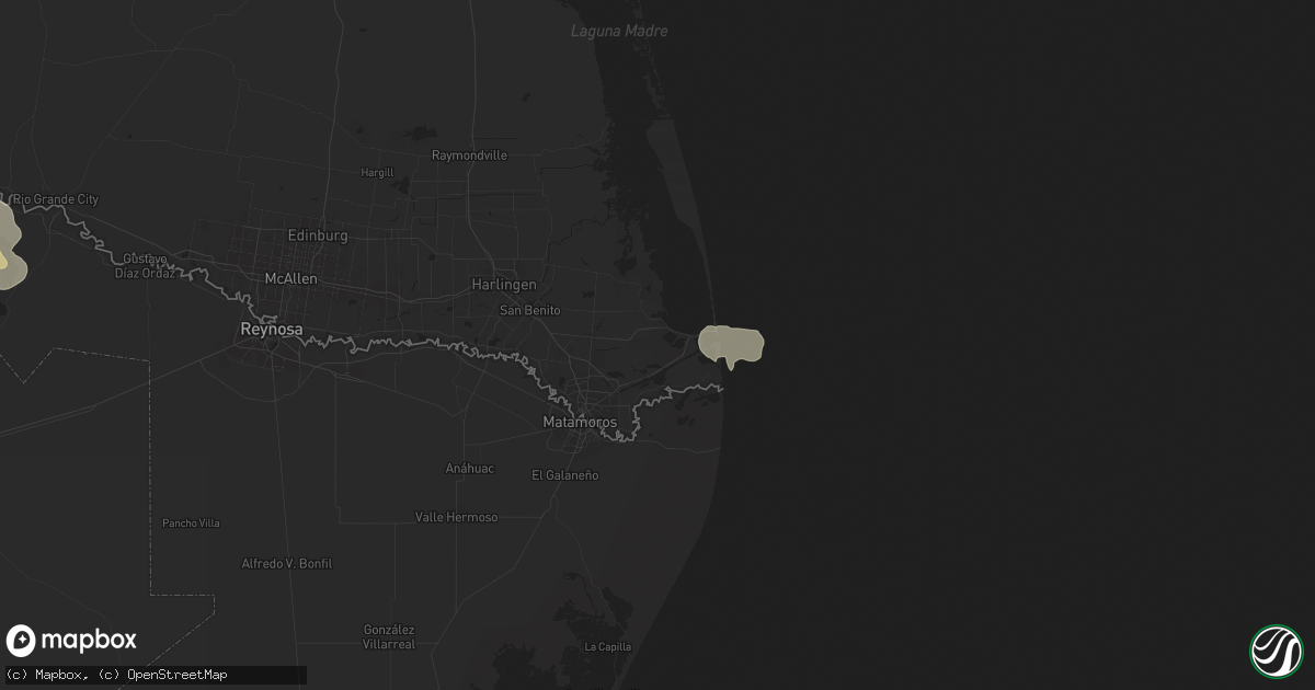 Hail map in Port Isabel, TX on March 26, 2025