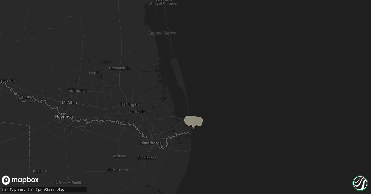 Hail map in South Padre Island, TX on March 26, 2025