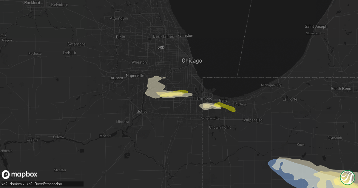 Hail map in Crestwood, IL on March 26, 2026