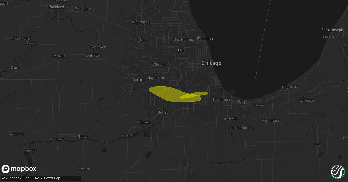 Hail map in Lemont, IL on March 26, 2026