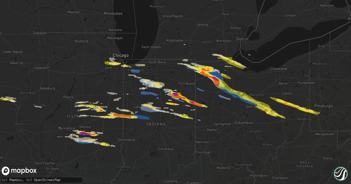 Hail map on March 26, 2026