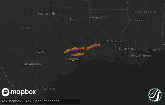 Hail map preview on 03-27-2009
