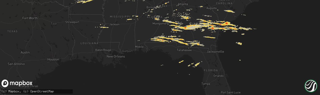 Hail map on March 27, 2011