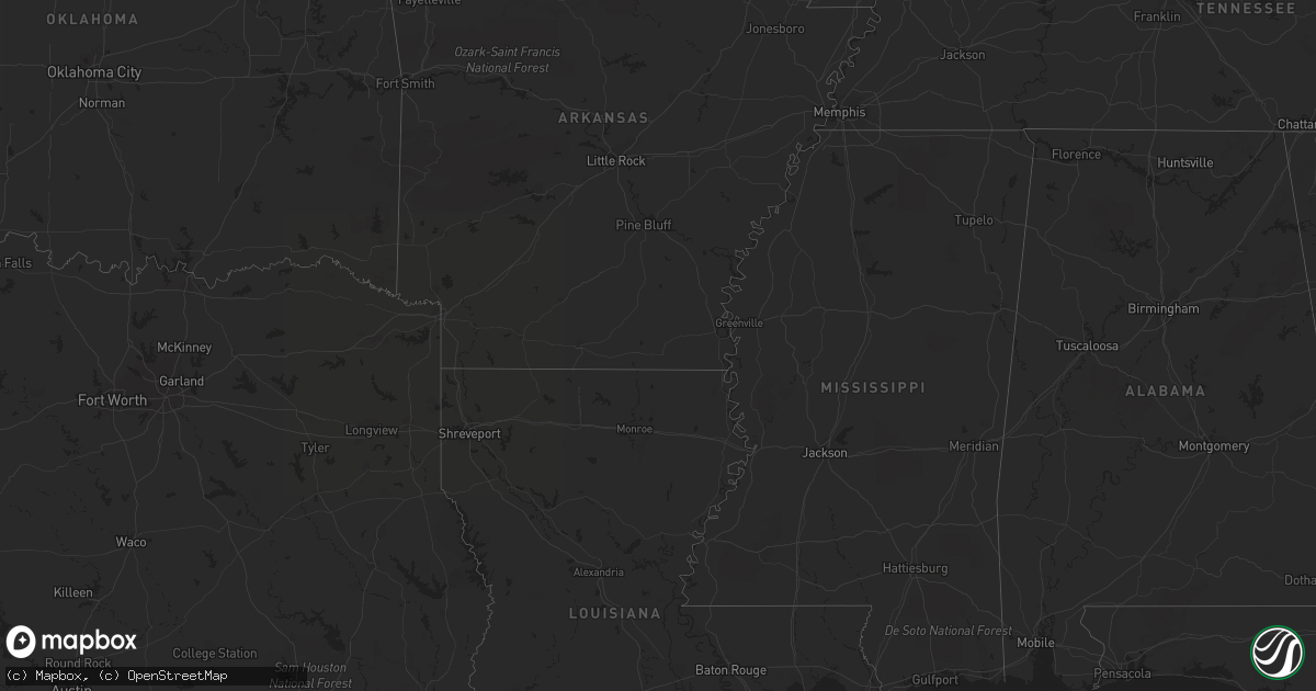 Hail map on March 27, 2012