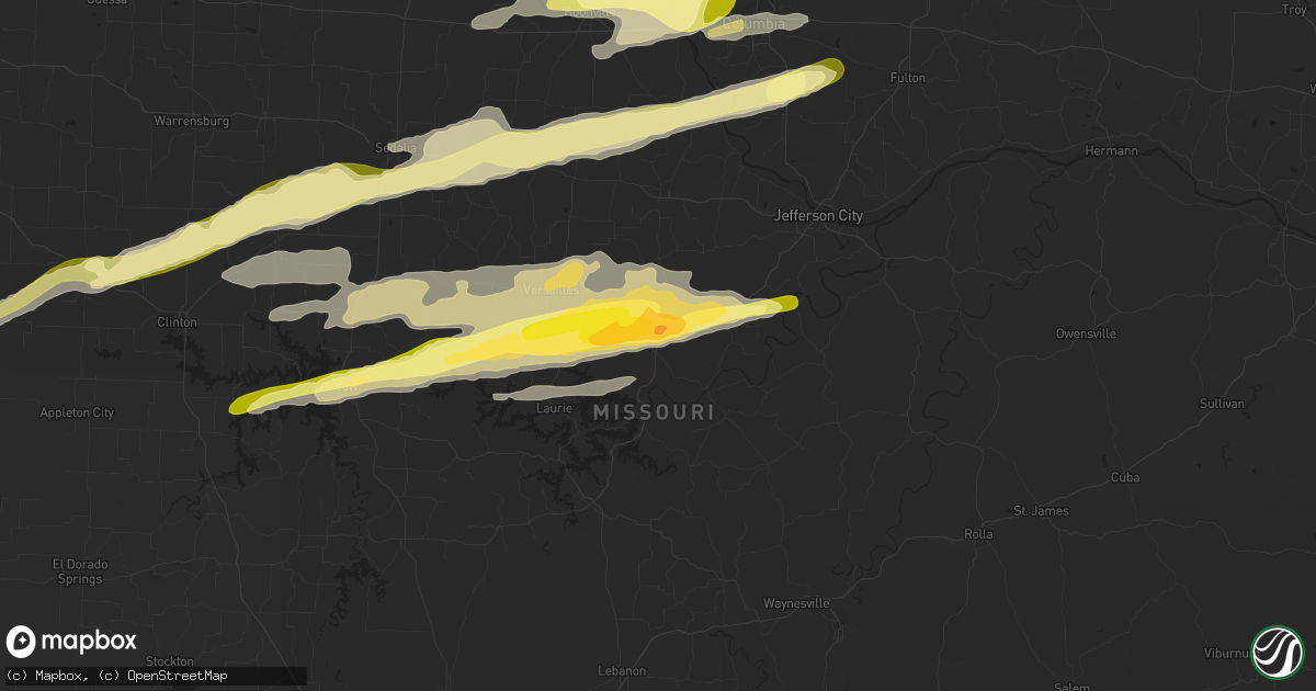 Hail map in Eldon, MO on March 27, 2014