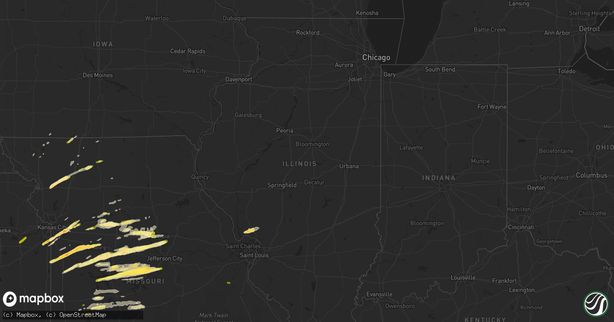 Hail map in Illinois on March 27, 2014