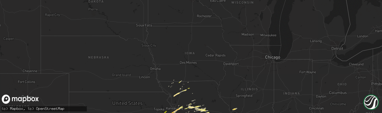 Hail map in Iowa on March 27, 2014