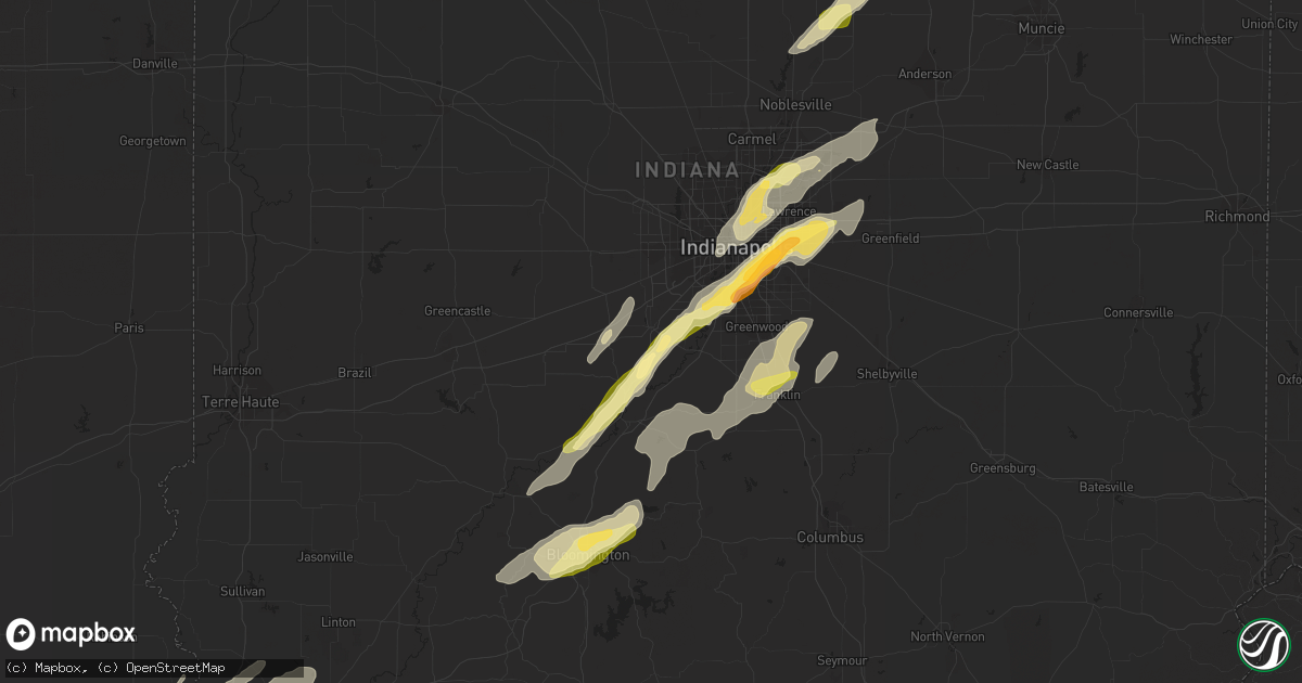 Hail map in Mooresville, IN on March 27, 2016