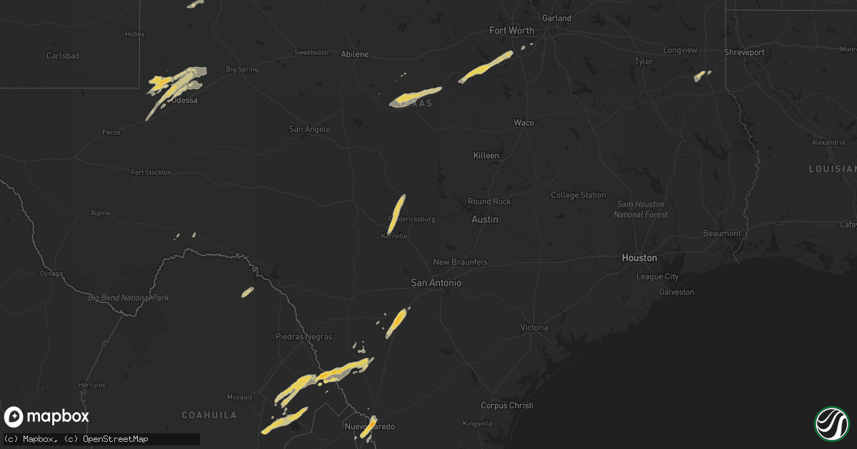 Hail map on March 27, 2018