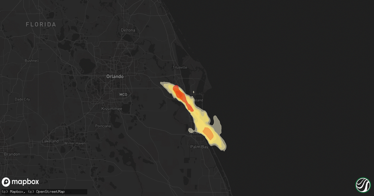 Hail map in Cocoa, FL on March 27, 2019