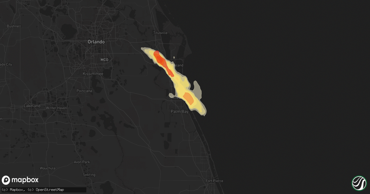 Hail map in Indialantic, FL on March 27, 2019