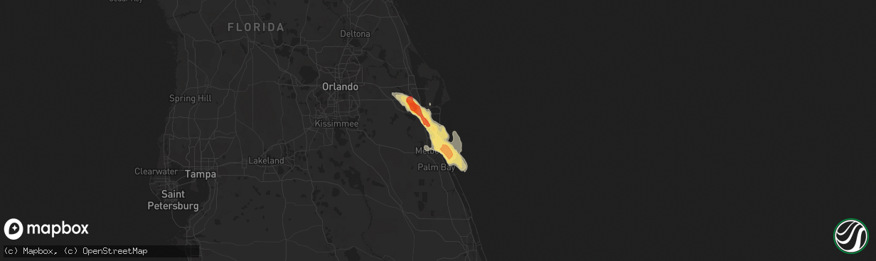 Hail map in Patrick Afb, FL on March 27, 2019