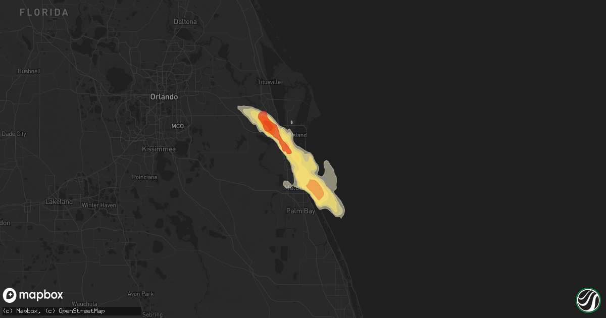 Hail map in Patrick Afb, FL on March 27, 2019