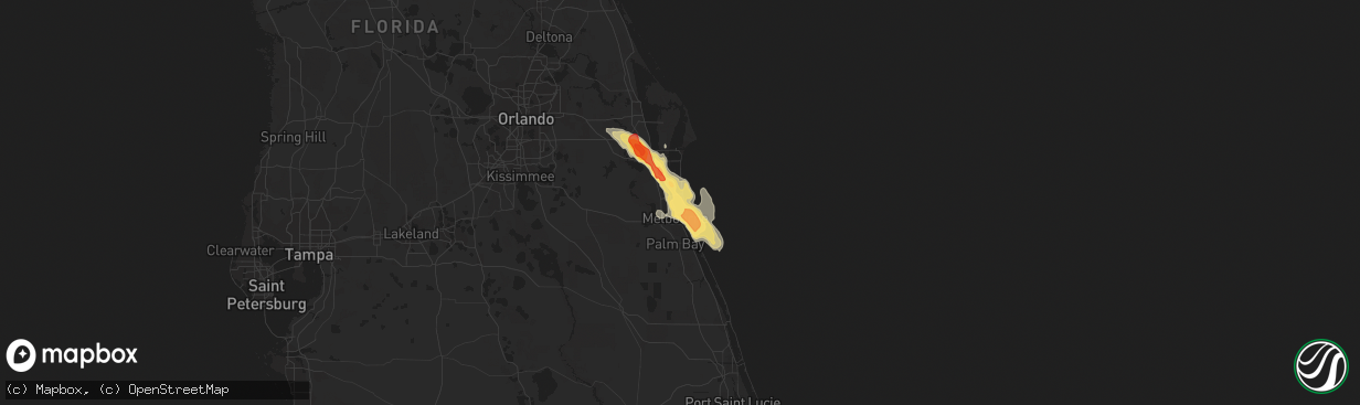 Hail map in Satellite Beach, FL on March 27, 2019