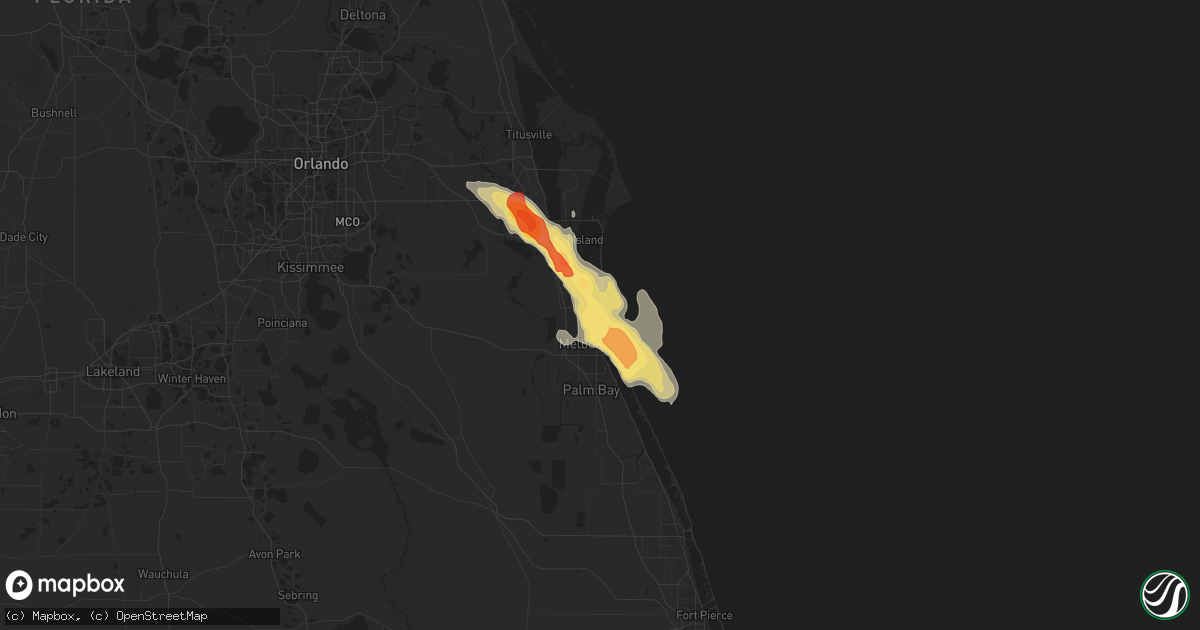Hail map in Satellite Beach, FL on March 27, 2019