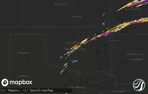 Hail map preview on 03-27-2020