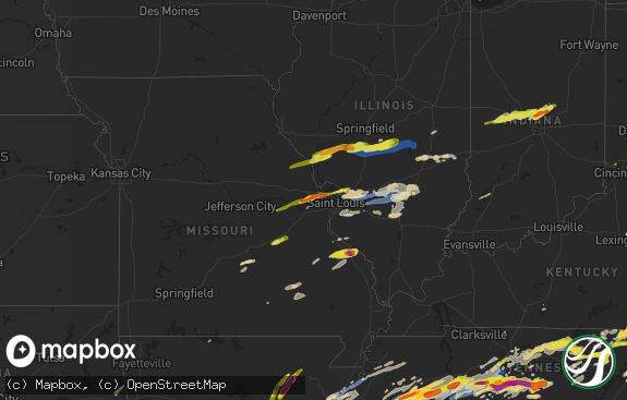 Hail map preview on 03-27-2021