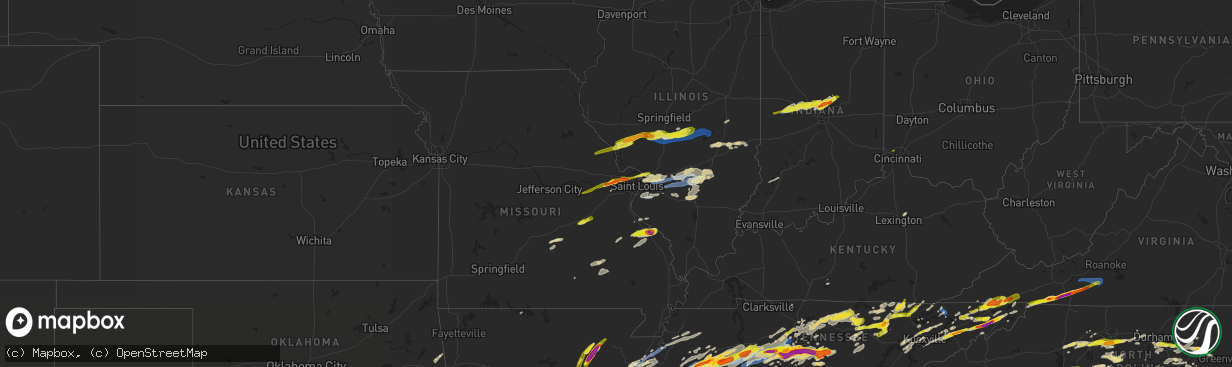 Hail map on March 27, 2021