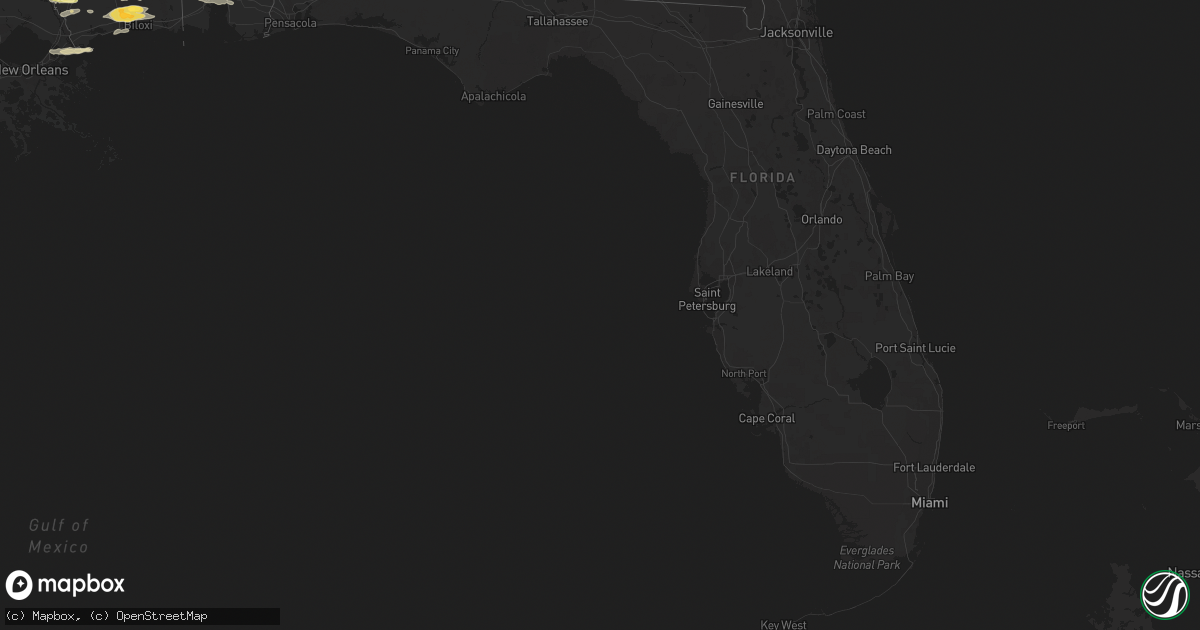 Hail map in Florida on March 27, 2023