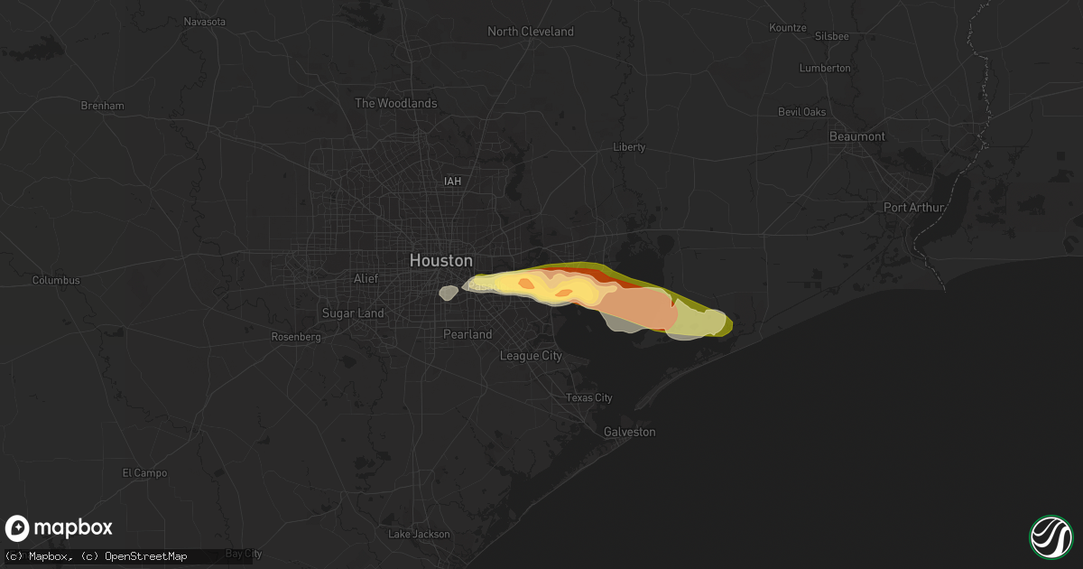 Hail map in La Porte, TX on March 27, 2023