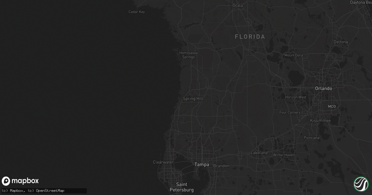 Hail map in Spring Hill, FL on March 27, 2024