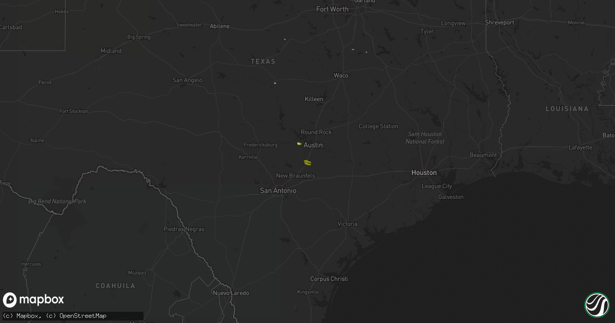 Hail map on March 27, 2024