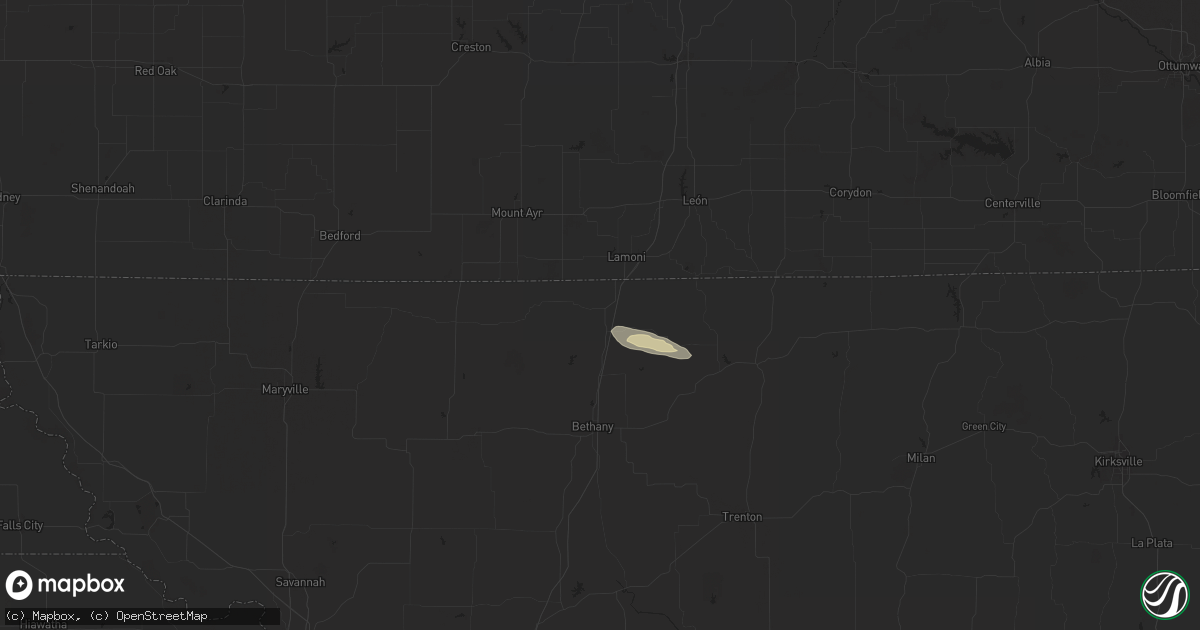 Hail map in Eagleville, MO on March 27, 2025