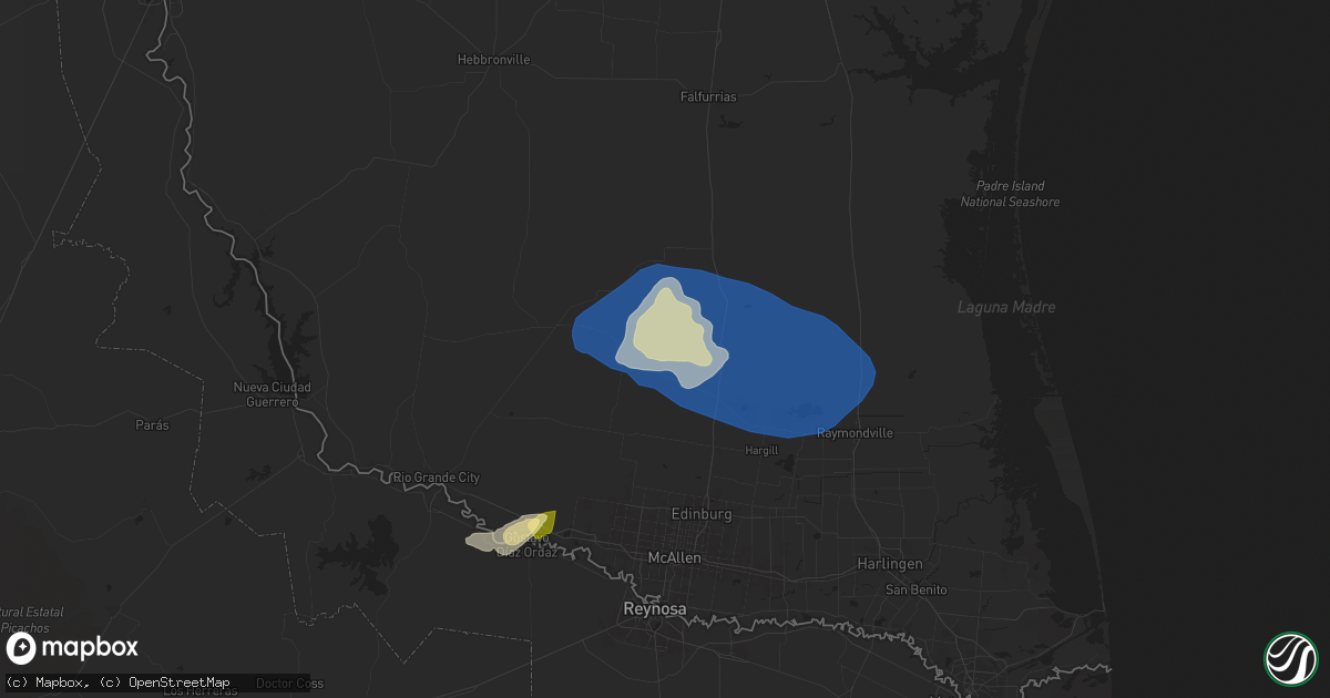 Hail map in Linn, TX on March 27, 2025