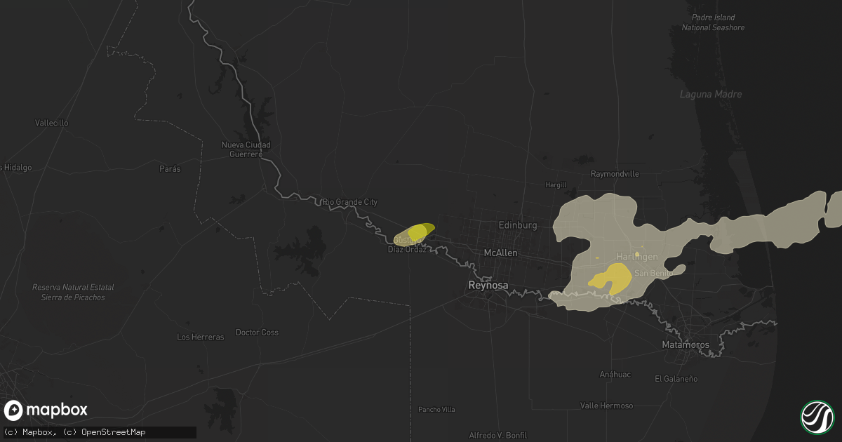 Hail map in Sullivan City, TX on March 27, 2025