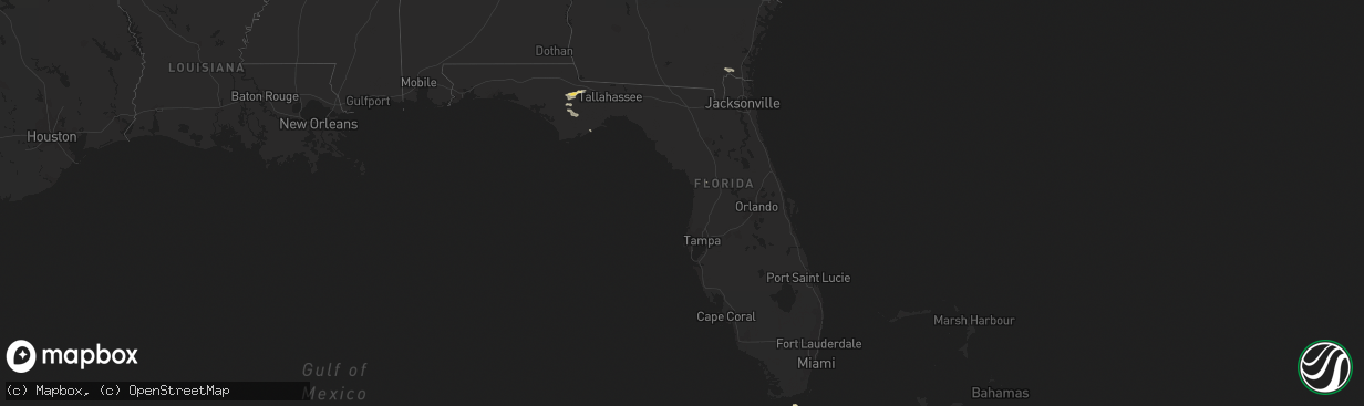 Hail map in Florida on March 28, 2011