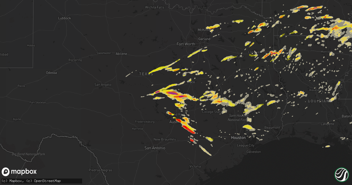 Hail map on March 28, 2014