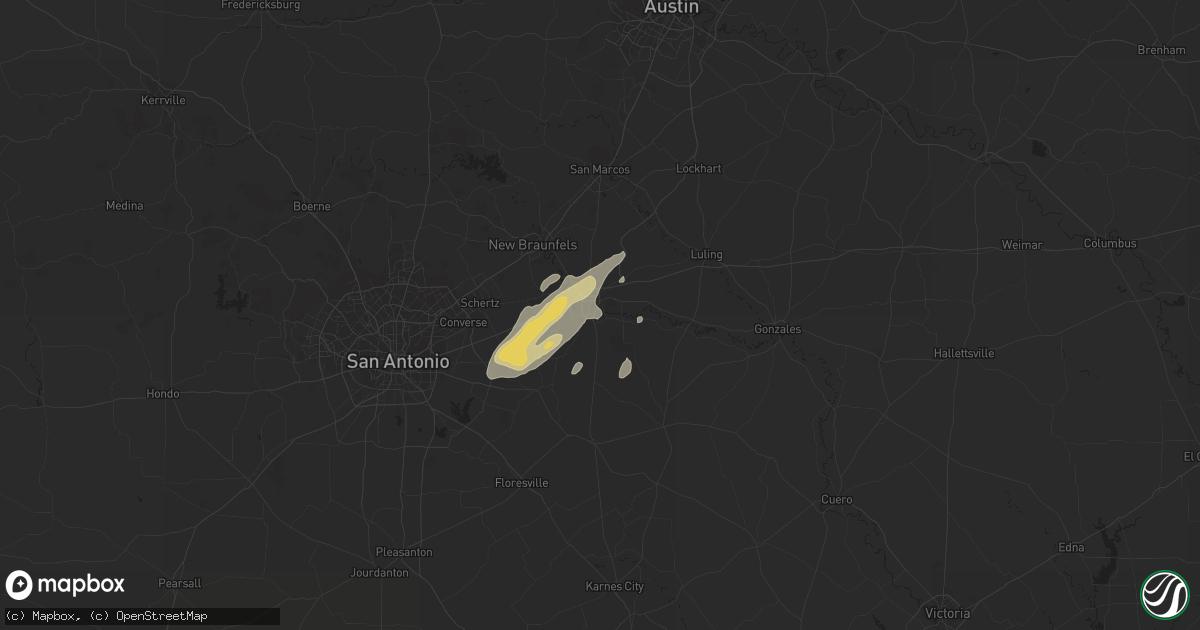 Hail map in Seguin, TX on March 28, 2017