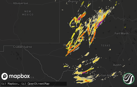 Hail map preview on 03-28-2017