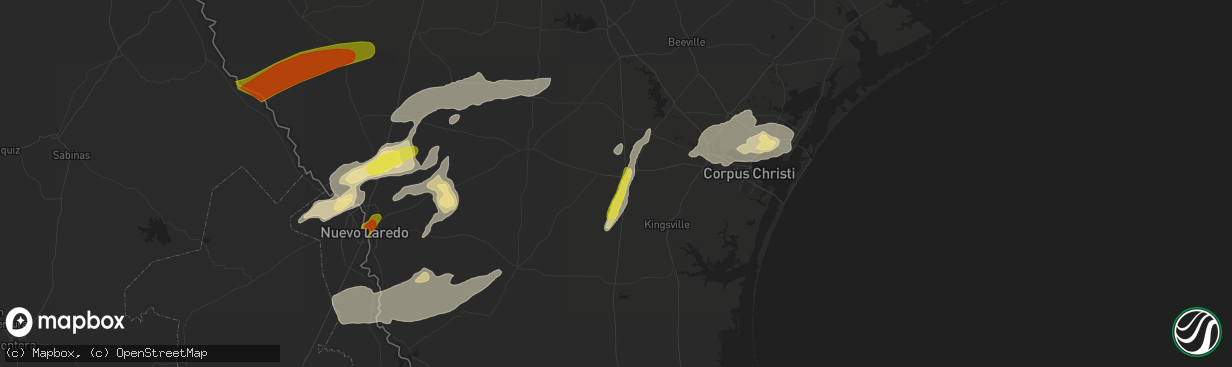 Hail map in Alice, TX on March 28, 2018