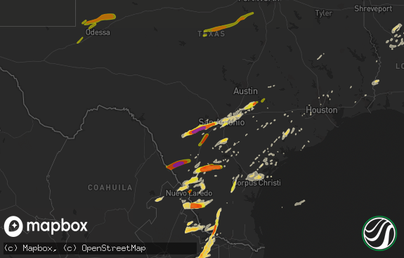 Hail map preview on 03-28-2018